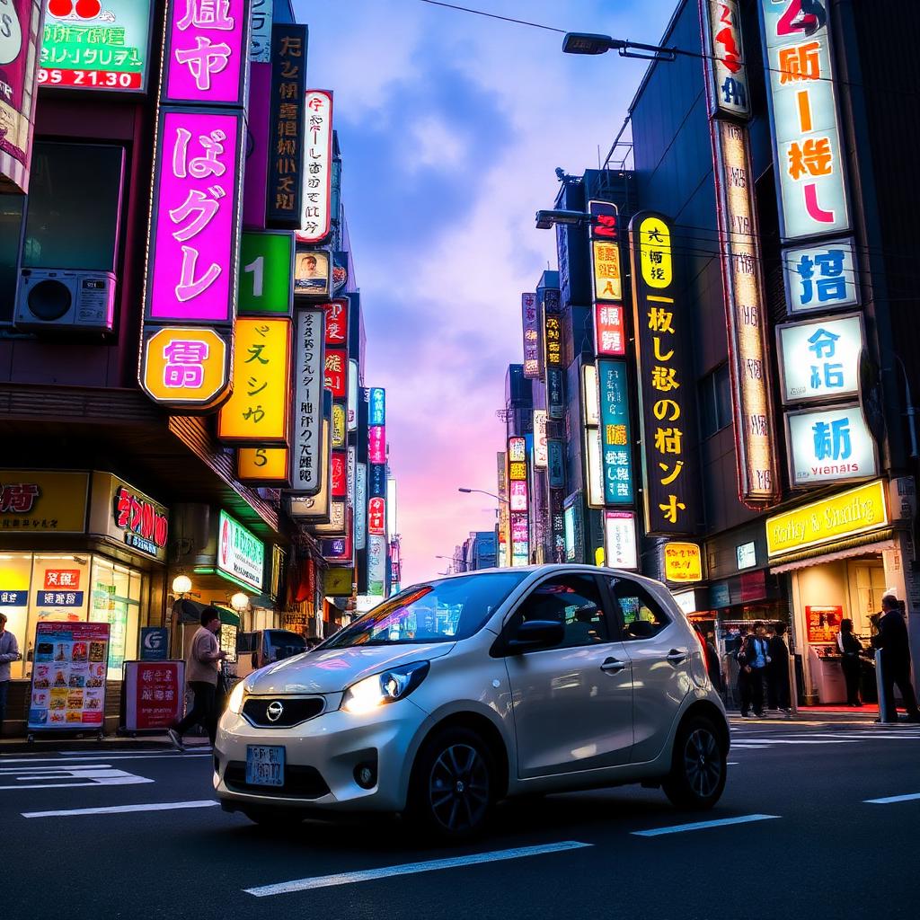 Rental car travel in Tokyo